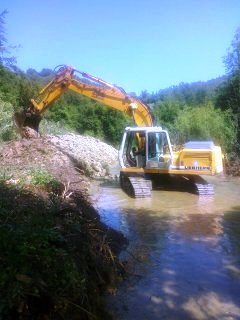 ciscenje korita rijeke i hidrotehnicki radovi