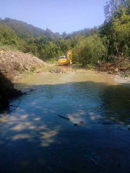 radovi hidrogradnje uz pomoc mehanizacije
